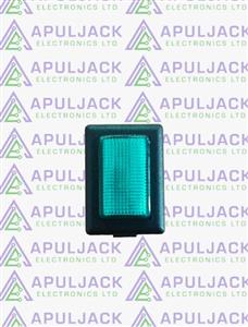 Green Pushbutton On/Off Switch - DPST 250V 12A