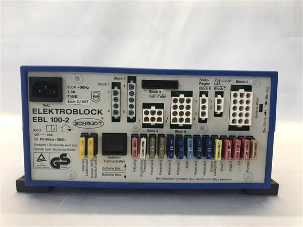 Schaudt Elektroblock EBL 100 Fuseboard with Integrated Charger