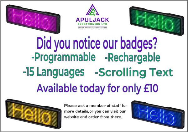 LED Programmable Badges